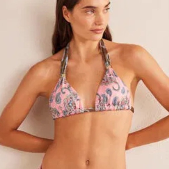Boden Bead Gather Halter Bikini Top Swim Women US 6 NEW. 394 - Picture 1 of 6